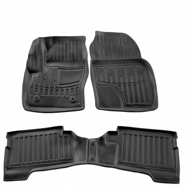 3D gummimattor FORD C-Max hybrid 2010-2019, 4 pc. / svart / 5007234 / högre kanter