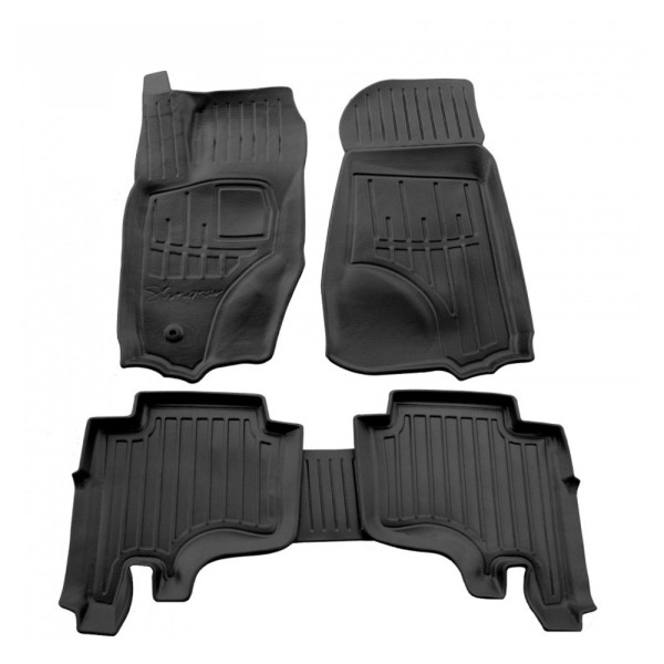 3D gummimattor JEEP Grand Cherokee WK 2005-2010, 5 pc. / svart / 5046085 / högre kanter