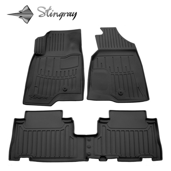 3D gummimattor OPEL Antara 2006-2018, 4 pc. / svart / 5015154 / högre kanter