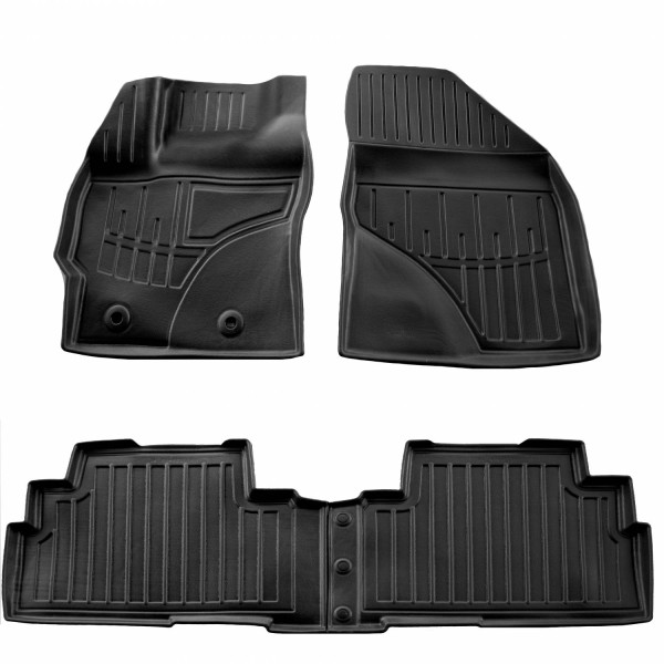 3D gummimattor TOYOTA Verso R20 2009-2018, 4 pc. / svart / 5022394 / högre kanter