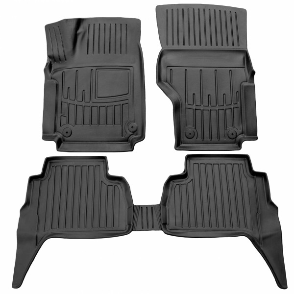 3D gummimattor VOLKSWAGEN Amarok 2010-2022, 5 pc. / svart / 5024415 / högre kanter