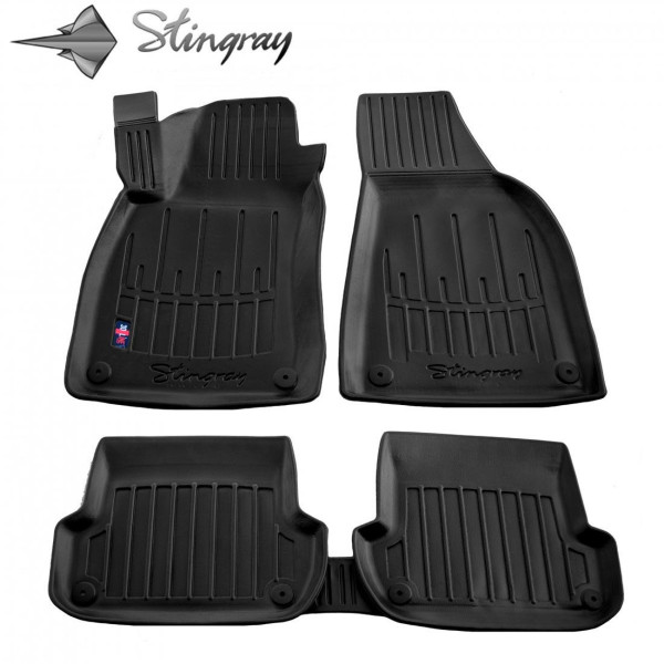 3D gummimattor AUDI A4 B6 2001-2004, 5 st / svart / 5030015 / högre kanter