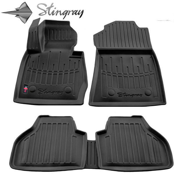 3D gummimattor BMW X3 F25 2010-2017, 5 st / svart / 5027055 / högre kanter