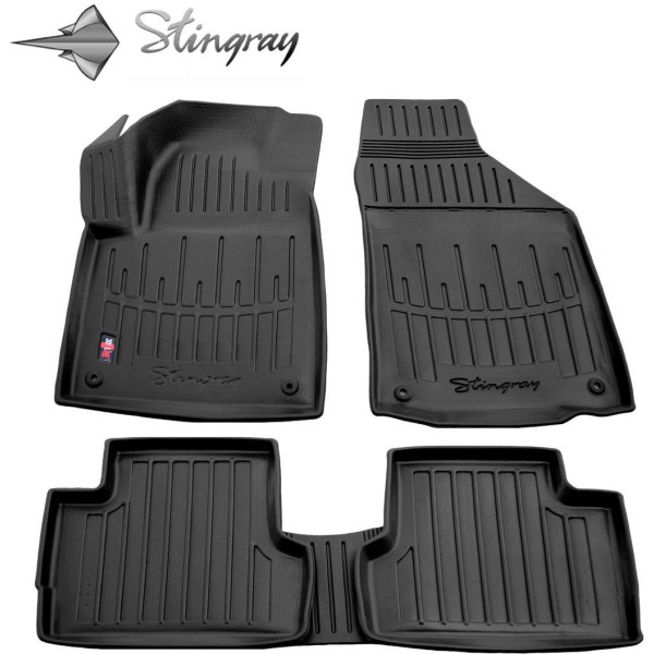 3D gummimattor JEEP Cherokee KL från 2013 5 st / svart / 5046015 / högre kanter