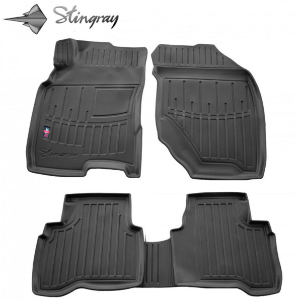 3D gummimattor NISSAN X-Trail T30 2001-2007, 5 pc. / svart / 5014115 / högre kanter