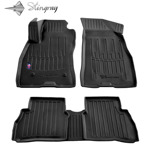 3D gummimattor OPEL Combo D 2011-2018, 5 st (passenger version) / svart / 5006015 / högre kanter