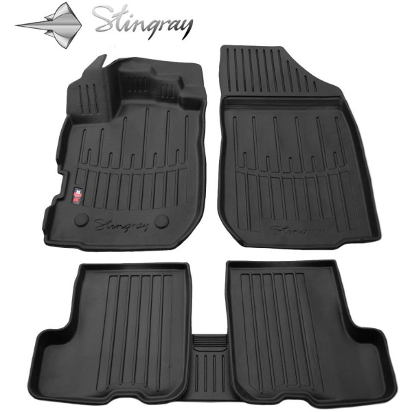 3D gummimattor DACIA Sandero Stepway II 2012-2020, 5 st / svart / 5018085 / högre kanter