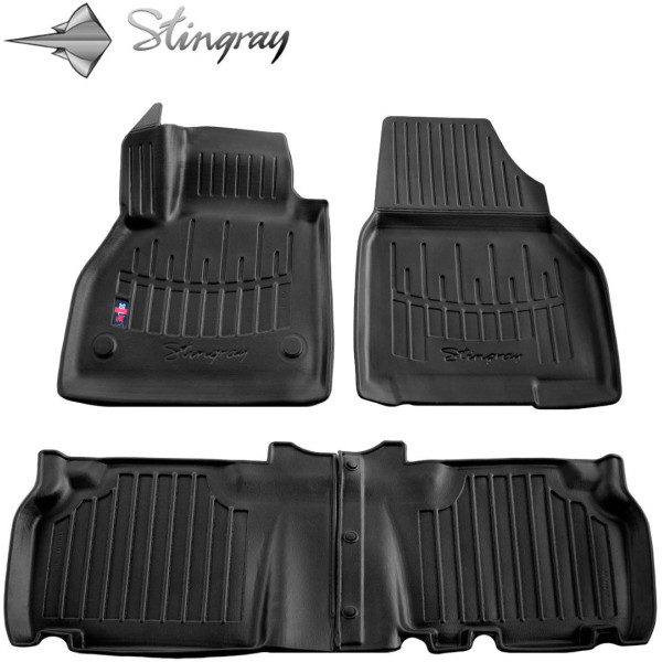 3D gummimattor RENAULT Kangoo II 2008-2020, 4 st / svart / 5018114 / högre kanter