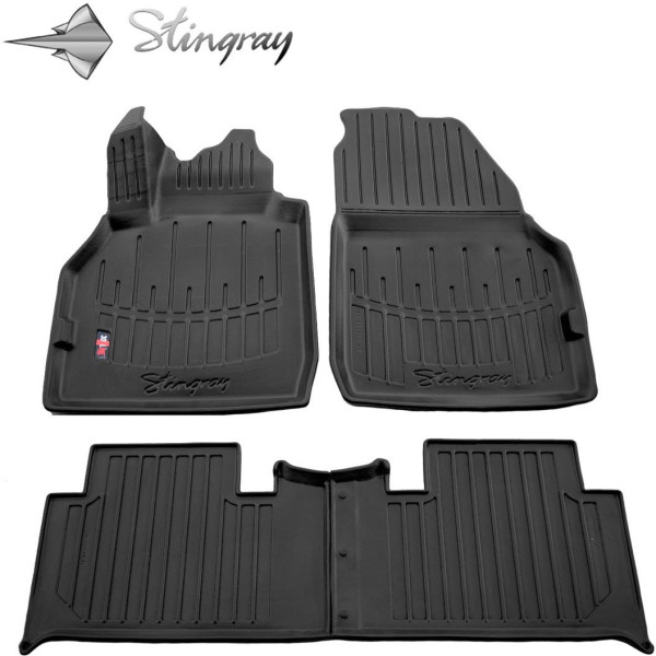 3D gummimattor RENAULT Grand Scenic 2003-2009, 4 st / svart / 5018024 / högre kanter