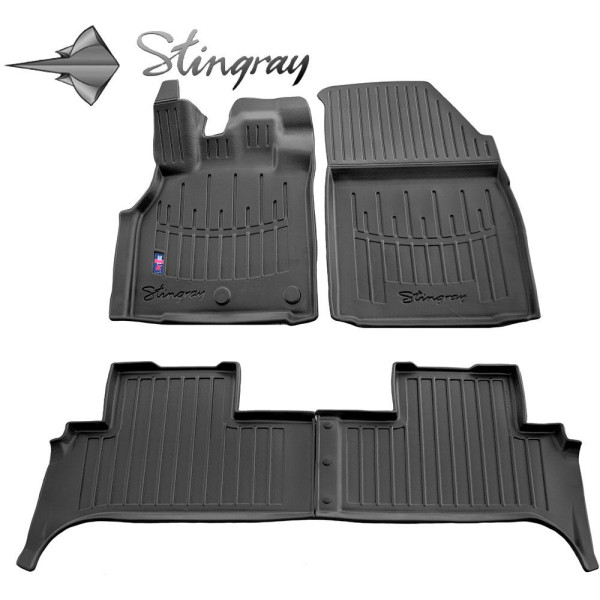 3D gummimattor RENAULT Scenic III 2009-2016, 4 st / svart / 5018134 / högre kanter