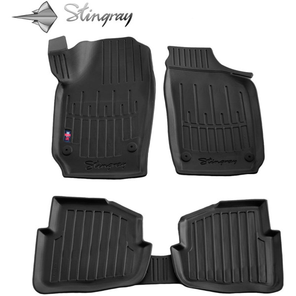 3D gummimattor SEAT Ibiza III 6L 2002-2008, 5 st / svart / 5020065 / högre kanter