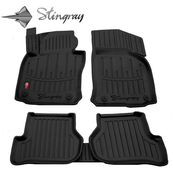 3D gummimattor SEAT Leon II 1P 2005–2012, 5 st / svart / 5020045 / högre kanter