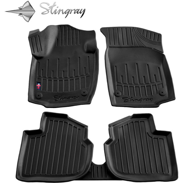 3D gummimattor SEAT Toledo IV 2012-2019, 5 st / svart / 5020035 / högre kanter