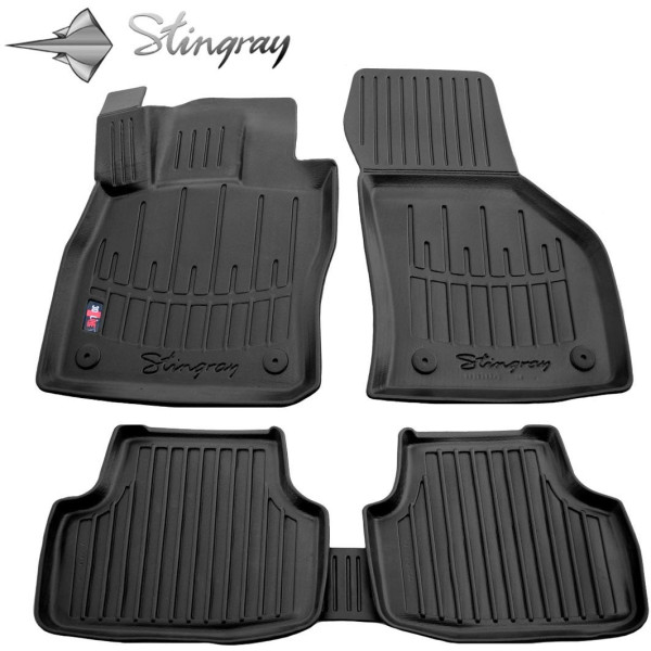 3D gummimattor SKODA Octavia III A7 2013-2020, 5 st / svart / 5020055 / högre kanter