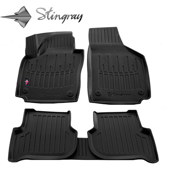 3D gummimattor SKODA Yeti 2009-2017, 5 st / svart / 5024185 / högre kanter