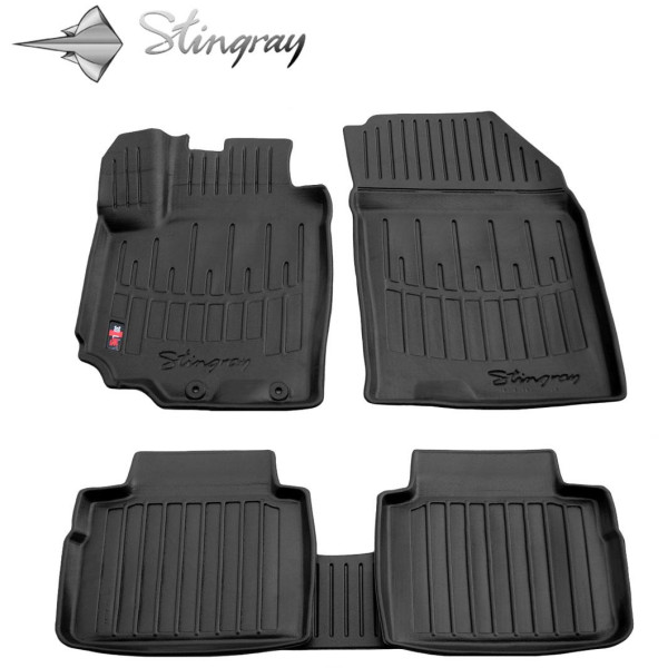 3D gummimattor SUZUKI SX4 II 2013-2021, 5 st / svart / 5021025 / högre kanter