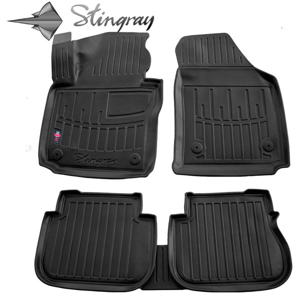 3D gummimattor VOLKSWAGEN Caddy III 2K 2003-2020, 5 st (3 doors) / svart / 5024125 / högre kanter