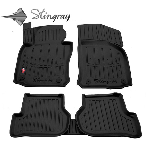 3D gummimattor VOLKSWAGEN Golf VI 2009-2012, 5 st / svart / 5020045 / högre kanter