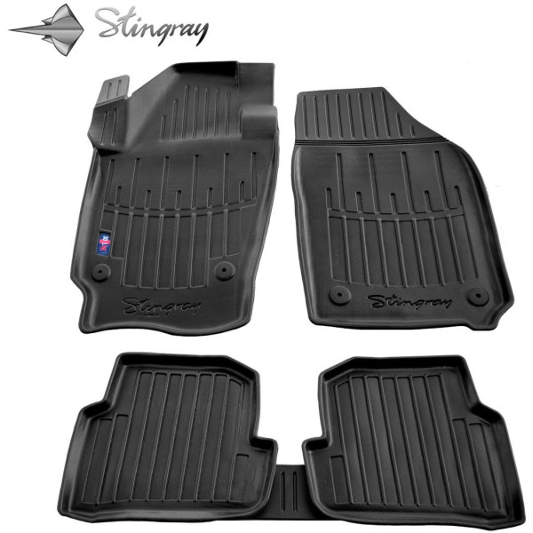 3D gummimattor SKODA Fabia III 2014-2021, 5 st / svart / 5020085 / högre kanter