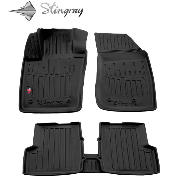 3D gummimattor JEEP Renegade från 2014 5 st / svart / 5046035 / högre kanter