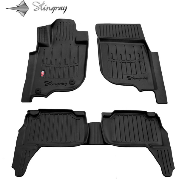 3D gummimattor MITSUBISHI Pajero Sport III från 2015 5 st / svart / 5013025 / högre kanter