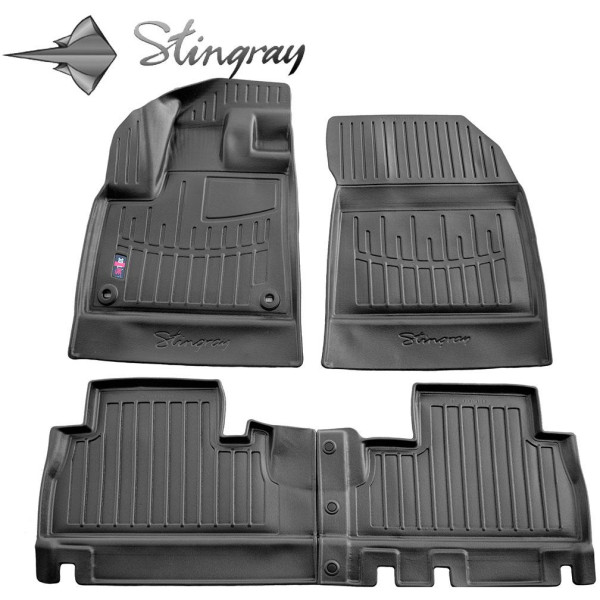 3D gummimattor OPEL Combo E från 2018 4 st (without armrest) / svart / 5016114 / högre kanter