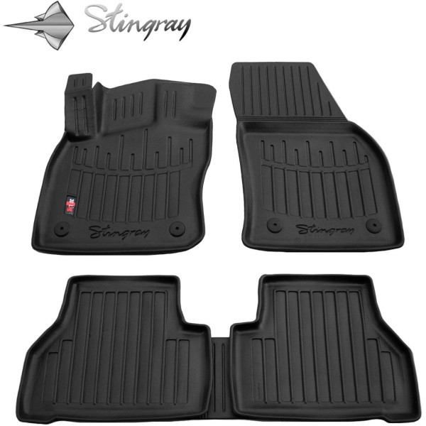 3D gummimattor VOLKSWAGEN Caddy IV från 2020 5 st / svart / 5024165 / högre kanter