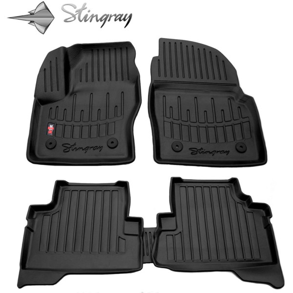 3D gummimattor FORD Escape 2012-2019, 5 st / svart / 5007015 / högre kanter