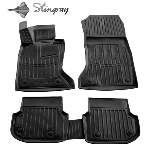 3D gummimattor BMW 5 F10, F11 2010-2013, 5 pc. / svart / 5027145 / högre kanter