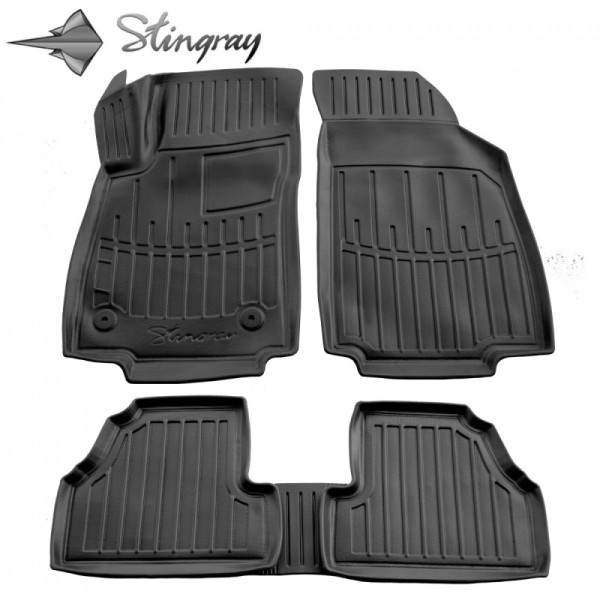 3D gummimattor CHEVROLET Trax 2012-2021, 5 pc. / svart / 5015165 / högre kanter